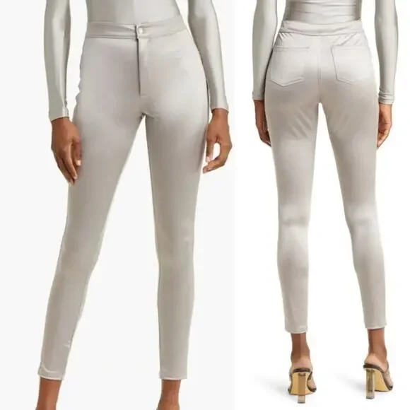 NWT SKIMS Silver Disco Pant Sz. S - Picture 1 of 7